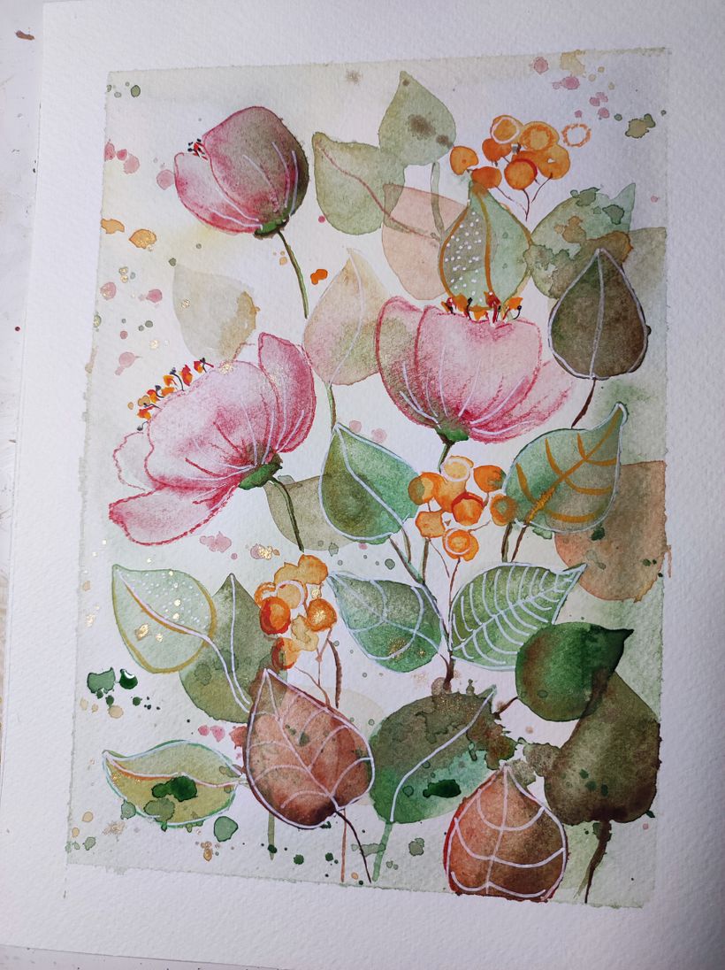 My project for course: Artistic Floral Watercolor: Connect with Nature 2