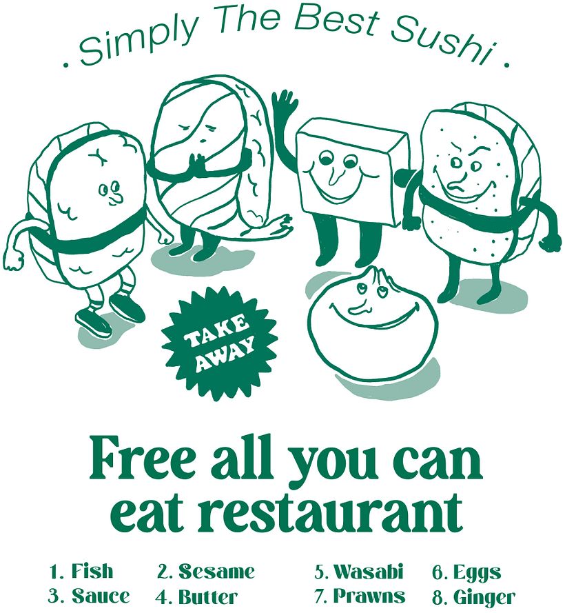 Sushi T-shirt for ZARA MAN 5