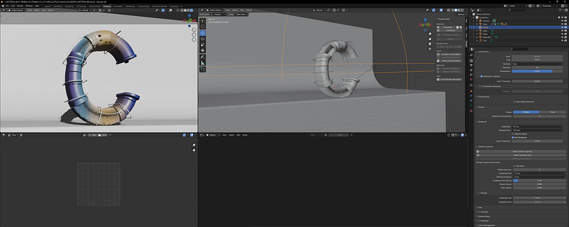 Meu projeto do curso: Tipografia 3D com Blender 4