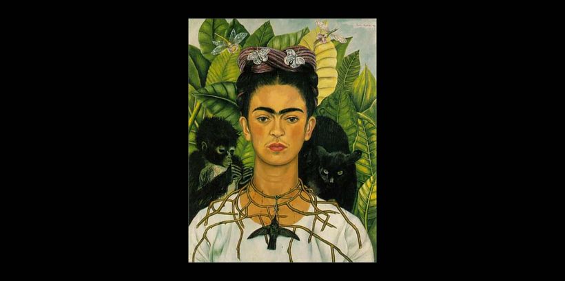 Self Portrait with Thorn Necklace and Hummingbird by Frida Kahlo
