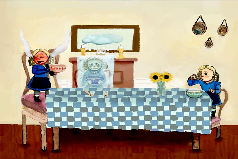 Porridge scene from Goldilocks and The Three Bears  2