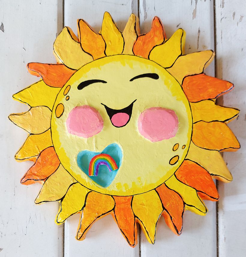 My project for course: Paper Mache for Beginners: Sculpt a Colorful Character 1