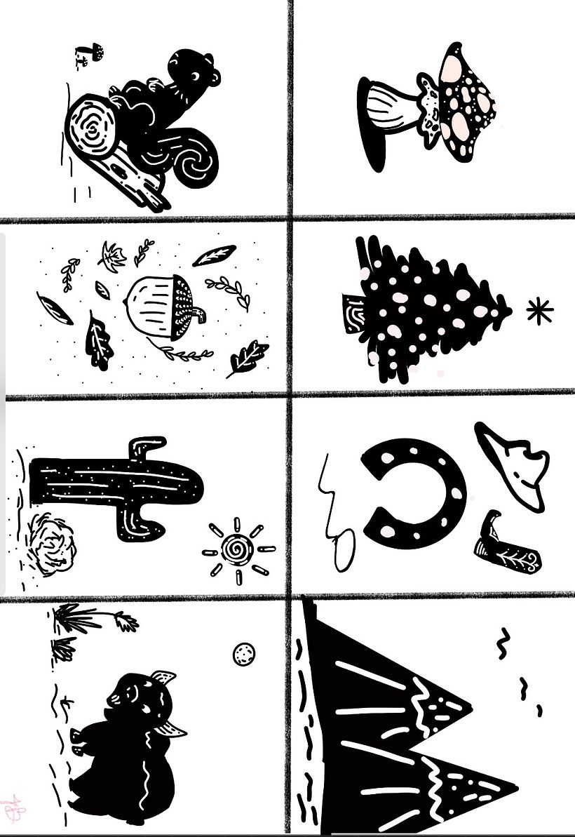 Woodland/Western High Contrast Cards. August 2023