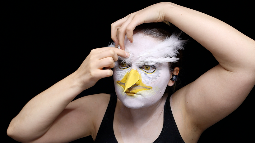 Happy 4th of July! Cursed Bald Eagle Makeup 🦅 🇺🇸 6