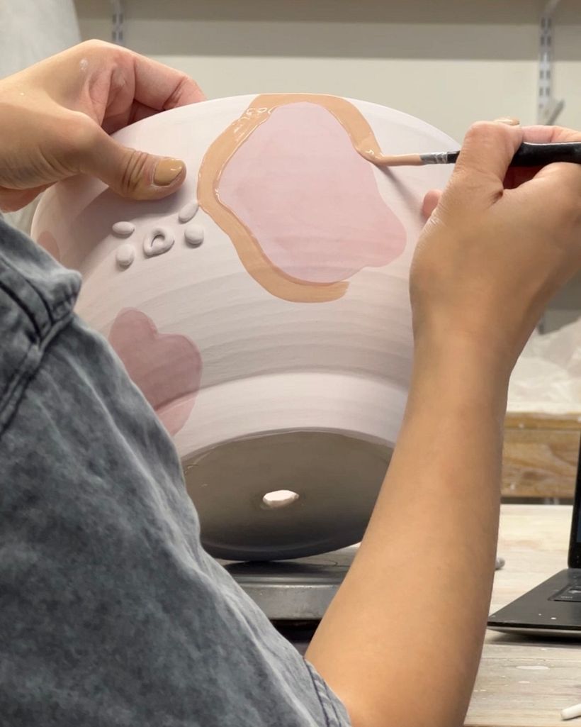 Large Grumpy Pink Bowl/Planter 3