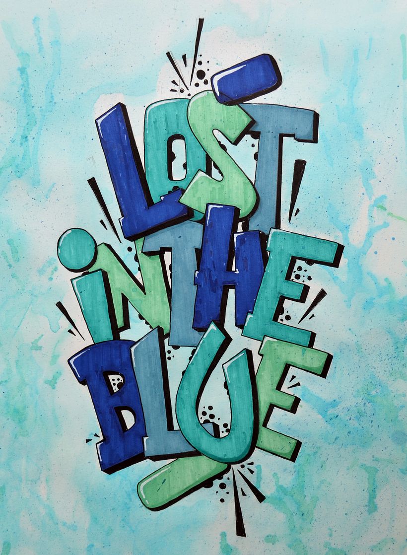 Mein Abschlussprojekt für den Kurs: Graffiti inspiriertes Lettering 4