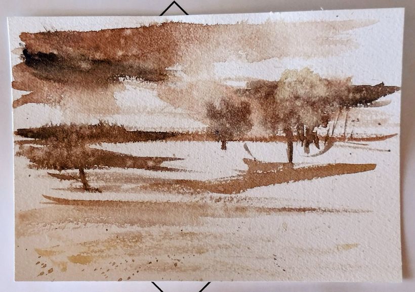 Mein Abschlussprojekt für den Kurs: Natürliche Aquarelllandschaften - Bellas Artes