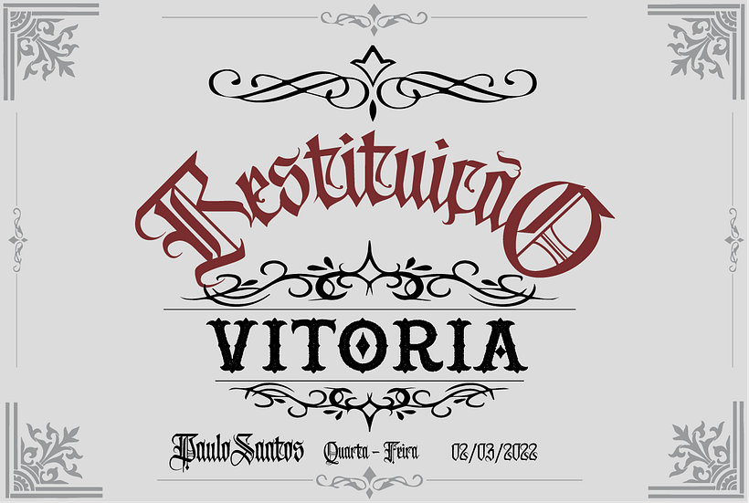 Meu projeto do curso: Criação de lettering com estilo vitoriano 1