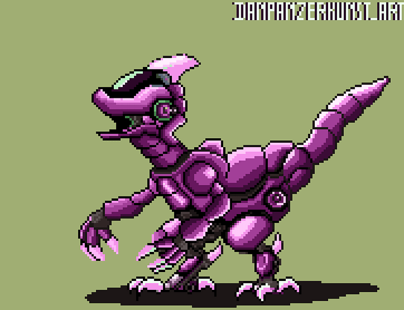 Mechanic Raptor Pixel Art 2023 -DAN