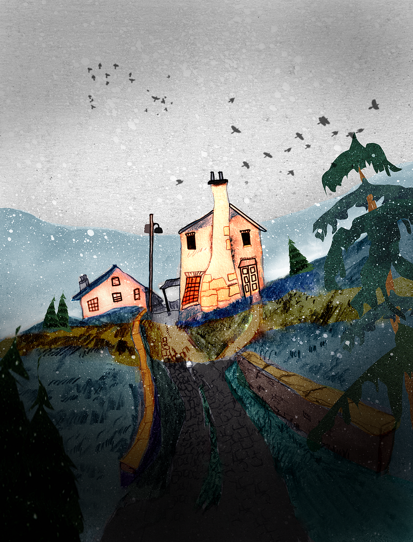 My project for course:  Imaginary Places: Draw, Paint, and Digitize on Photoshop 1