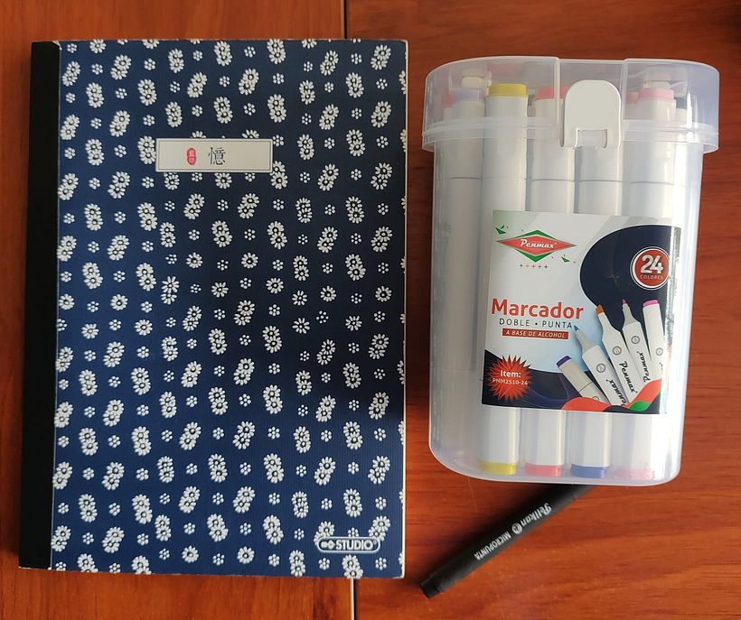 These are my materials. Nothing fancy.