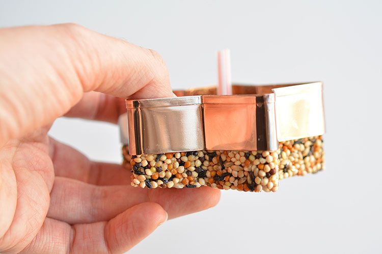 Use cookie cutters to make the shapes.