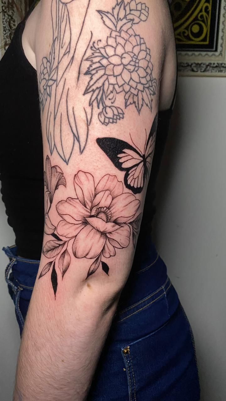 Mi proyecto del curso: Tatuaje botánico con puntillismo 2