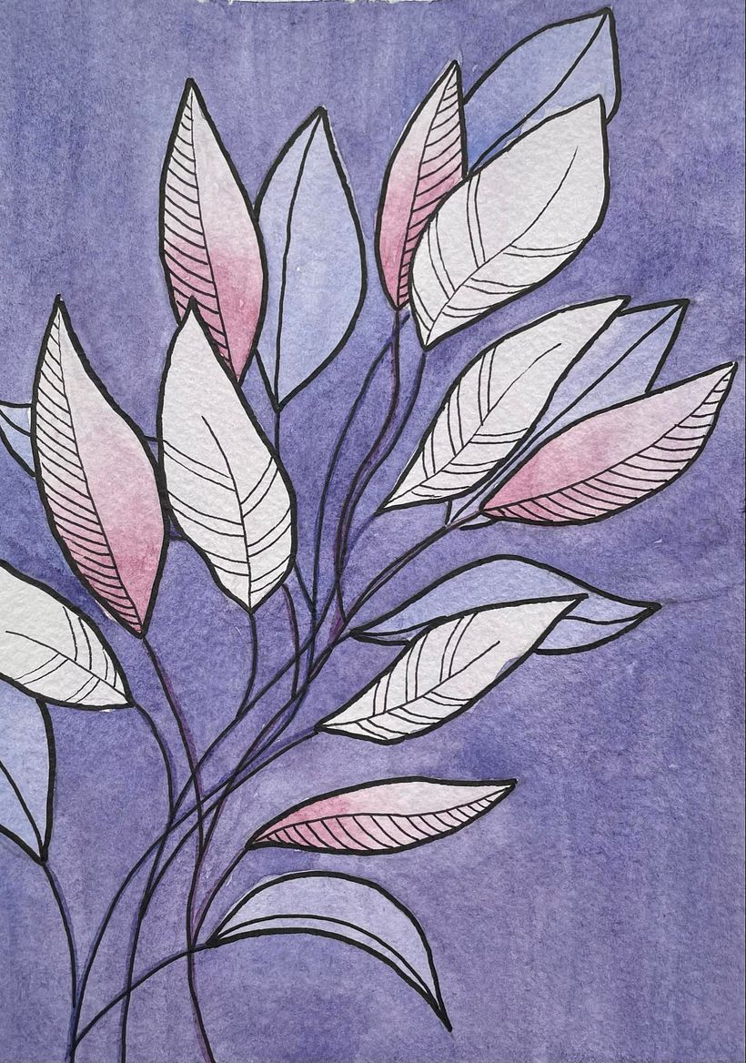 My project for course: Negative Watercolor Painting for Botanical Illustration 7