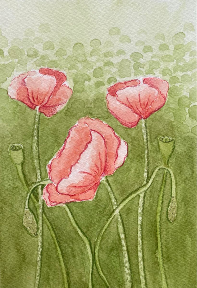 My project for course: Negative Watercolor Painting for Botanical Illustration 6