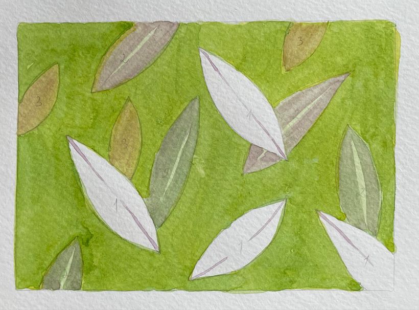 My project for course: Negative Watercolor Painting for Botanical Illustration 4