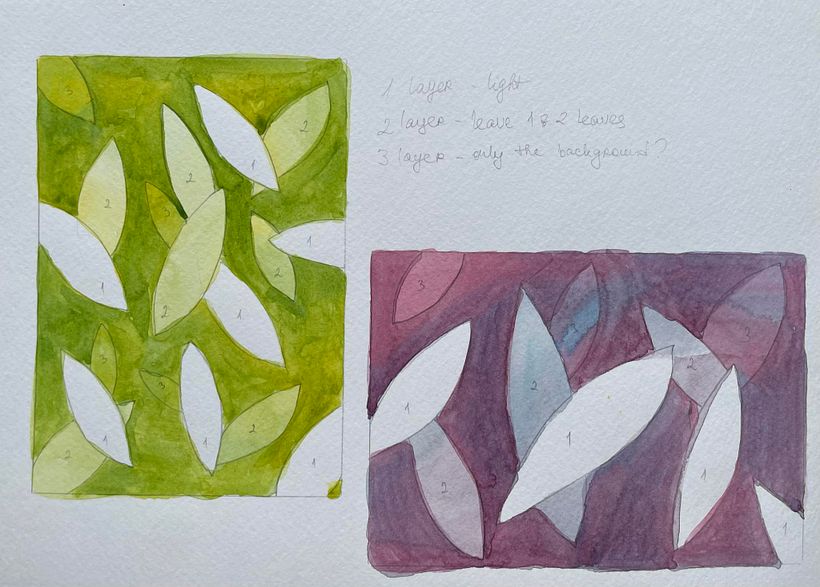 My project for course: Negative Watercolor Painting for Botanical Illustration 3