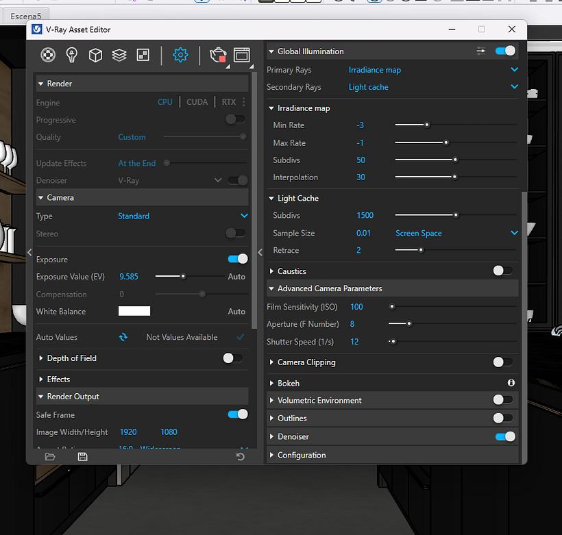 Mi proyecto del curso: Render de interiores con SketchUp y V-Ray Next 3