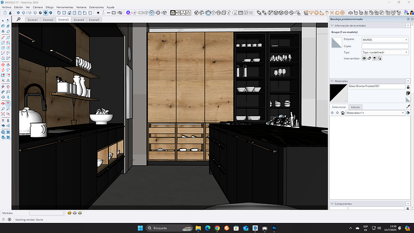 Mi proyecto del curso: Render de interiores con SketchUp y V-Ray Next 6