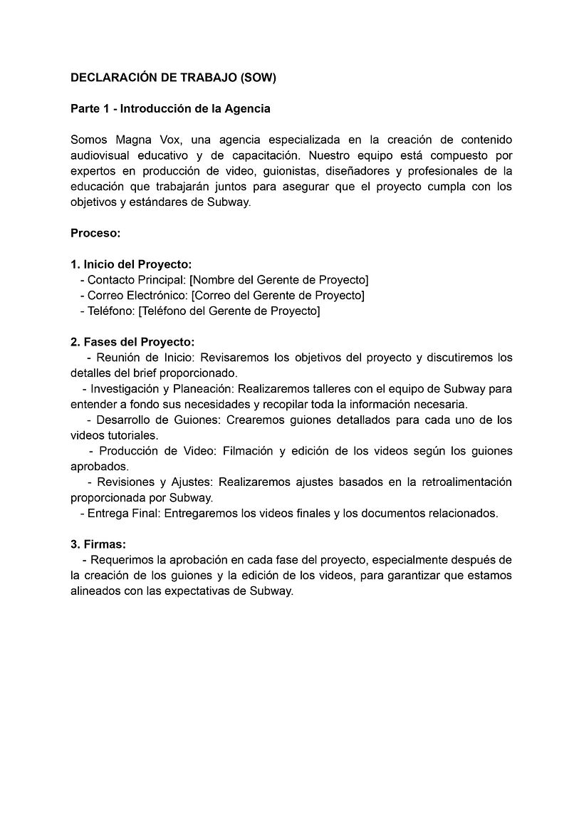 Project Management: Subway 3