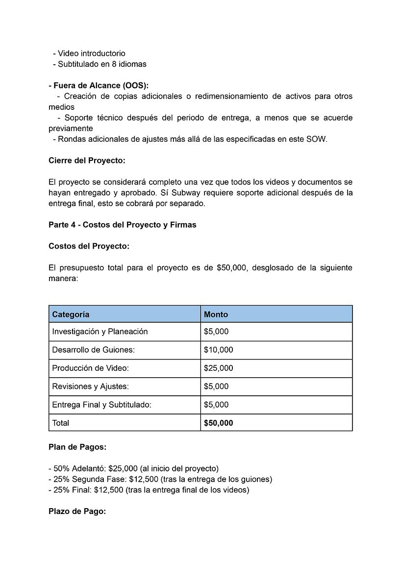 Project Management: Subway 5