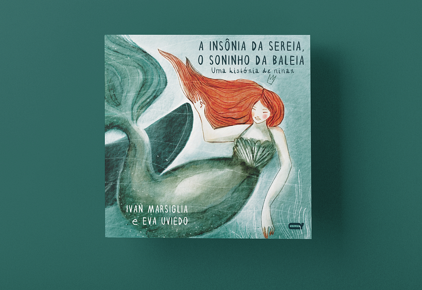 A insônia da sereia, o soninho da baleia - Uma história de ninar - Pintura a la acuarela
