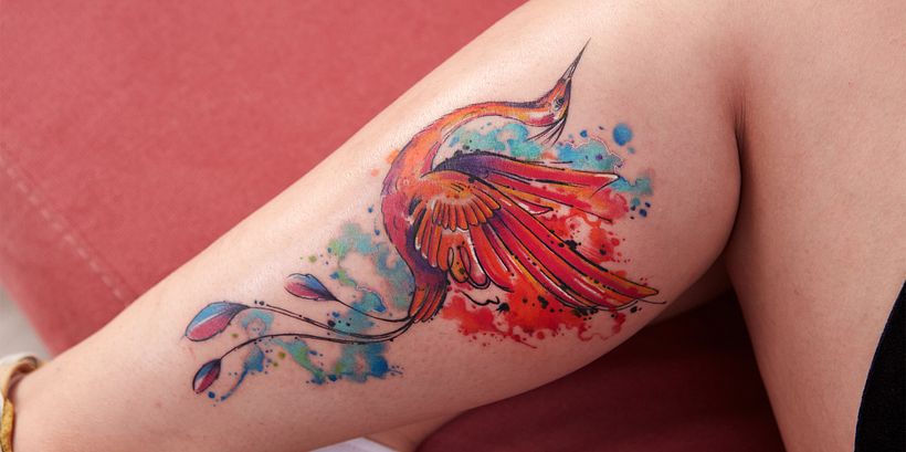 Watercolor Animal Tattoo