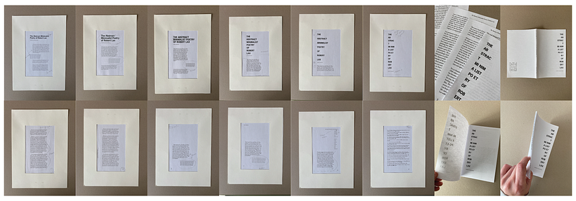 Print out and markups of progression.