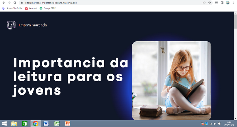 Meu projeto do curso: Princípios básicos do SEO 1