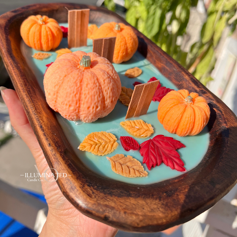 Fall Wooden Dough Bowl Candle Project 2