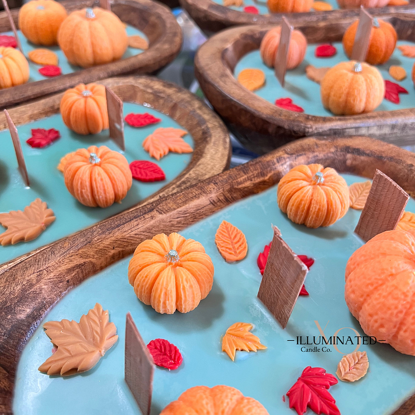 Fall Wooden Dough Bowl Candle Project 3