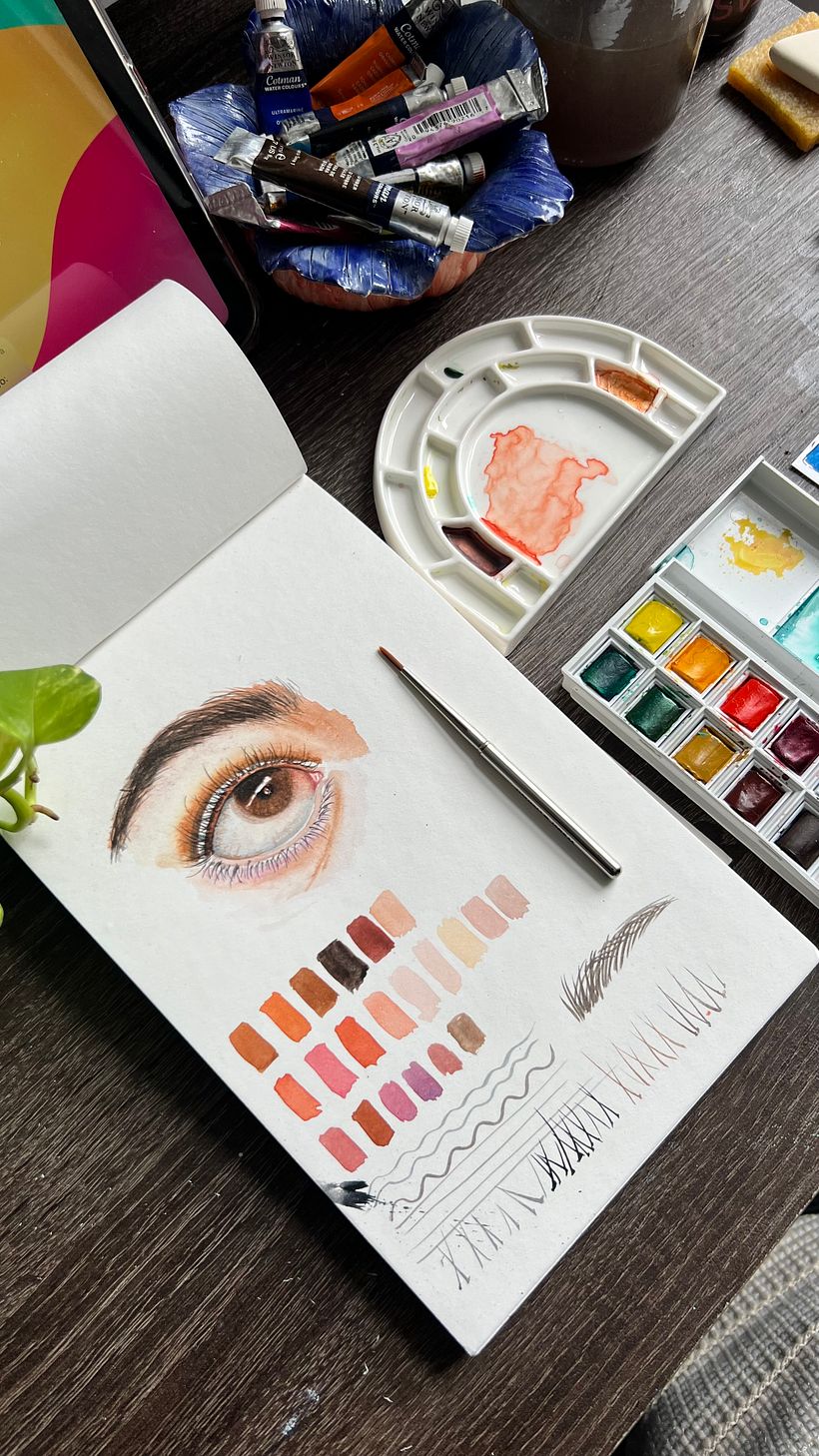 Mi proyecto del curso: Dibujos con acuarela: cómo pintar ojos expresivos 1