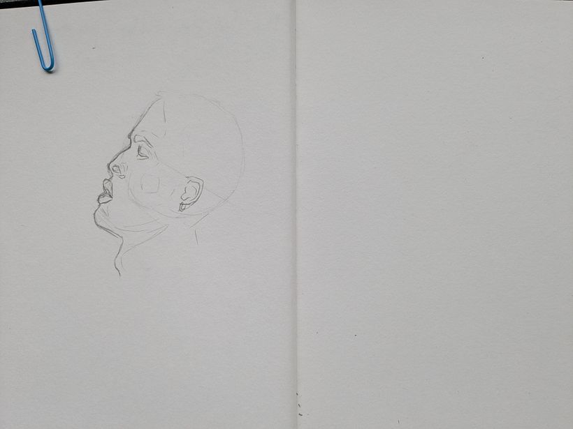 Evolution of side profile - I chose a male reference as I usually choose female