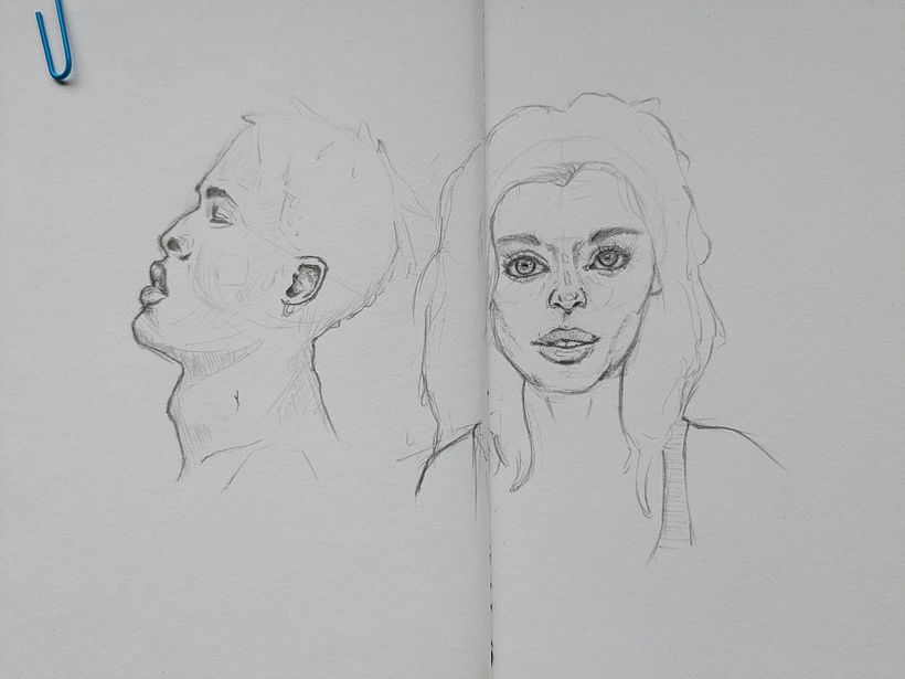 Addition of female front profile, I did the eyes at the same time but they are a little off balance. I’m still pleased!