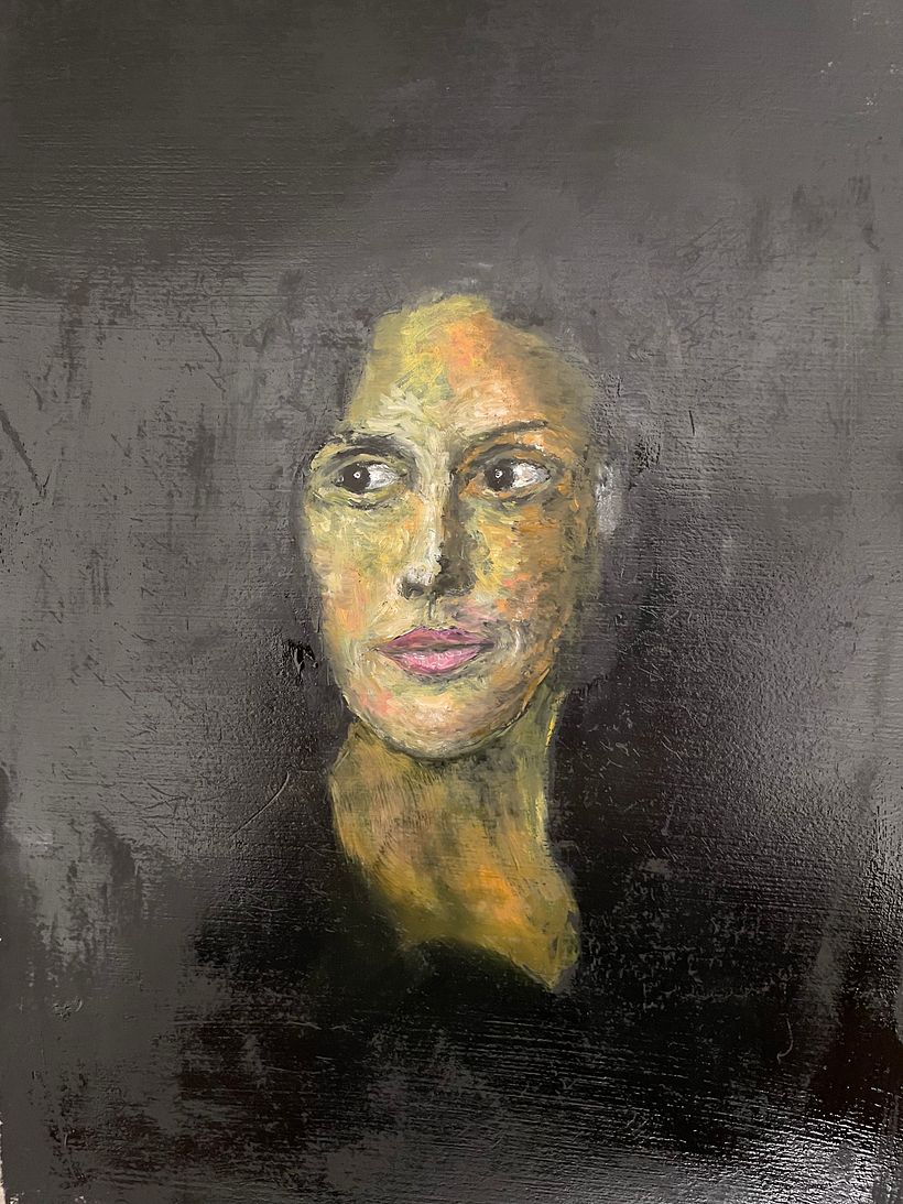 Dame mit schwarzen Haaren 2