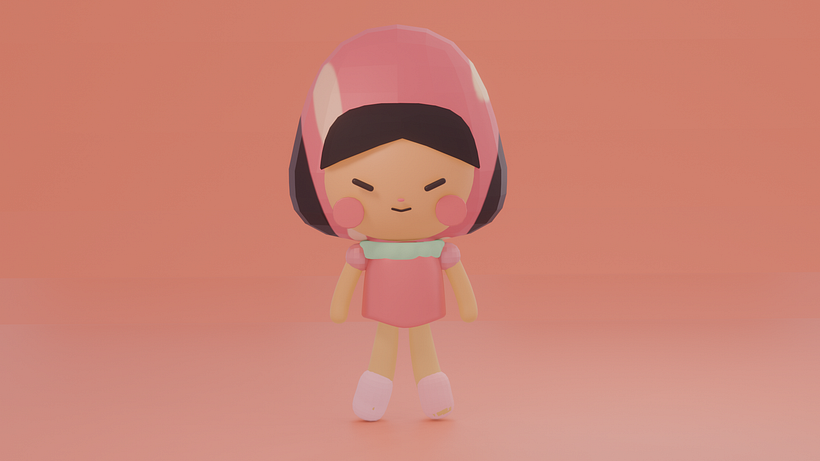 Mi proyecto del curso: Creación de personajes kawaii en 3D con Blender 4
