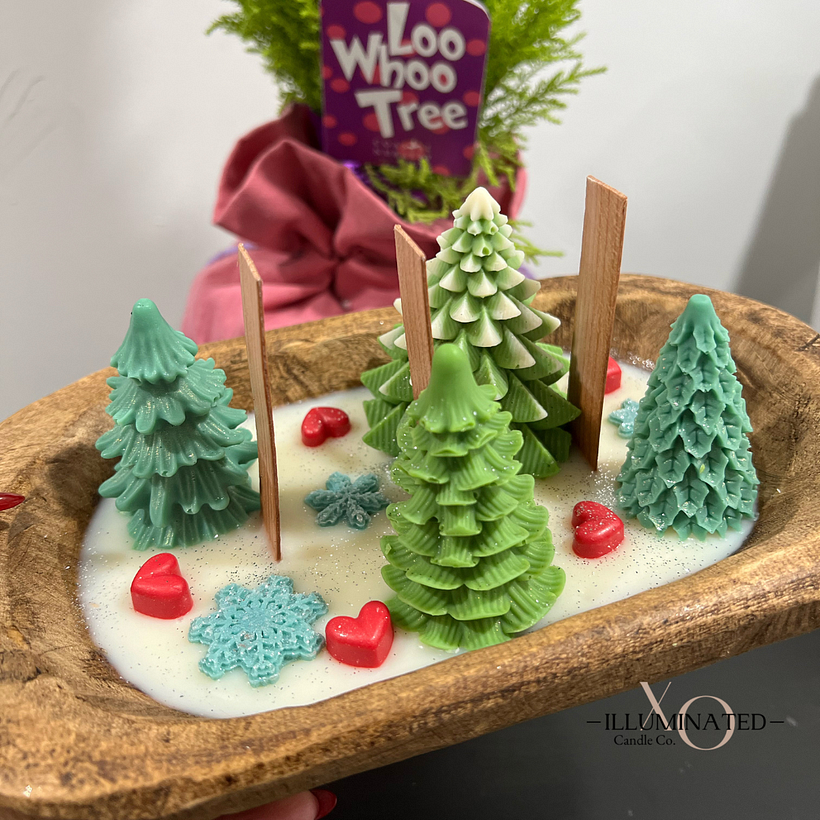 Christmas Grinch Inspired Wooden Dough Bowl Candle 5