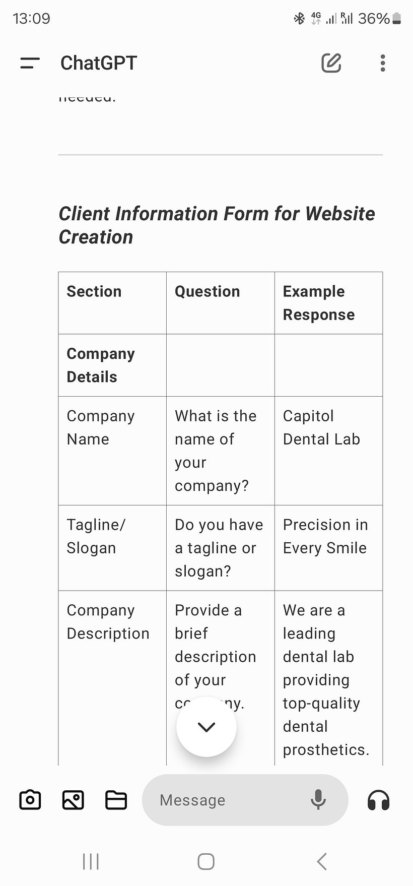 My project for course: Using ChatGPT for Work 2