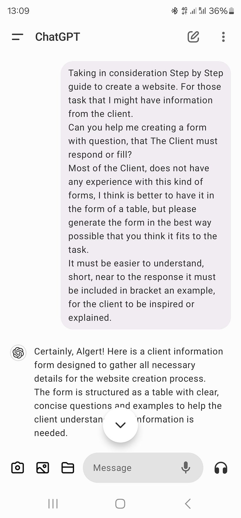 My project for course: Using ChatGPT for Work 6