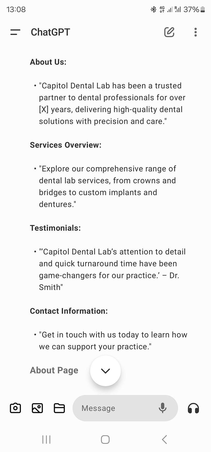 My project for course: Using ChatGPT for Work 7