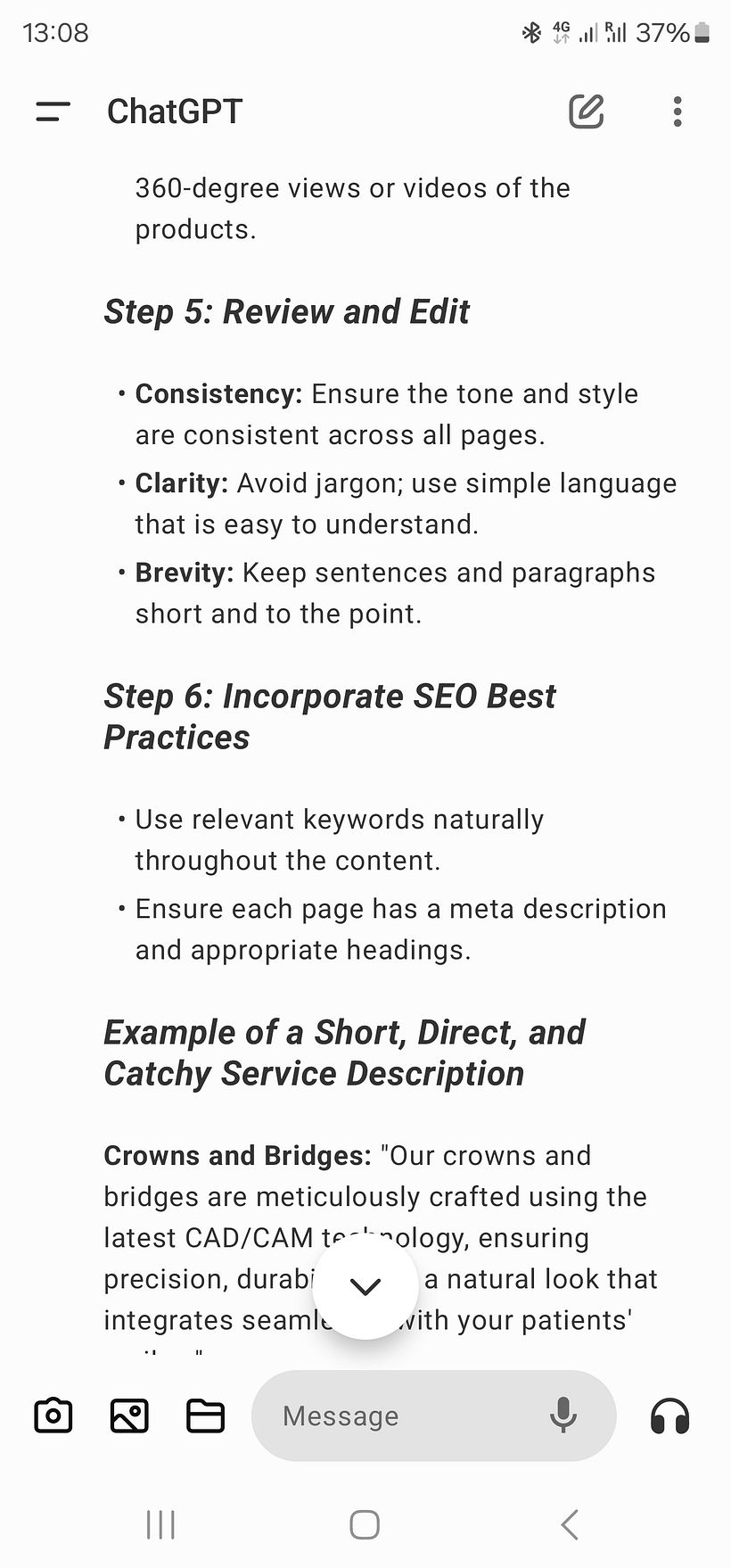 My project for course: Using ChatGPT for Work 9