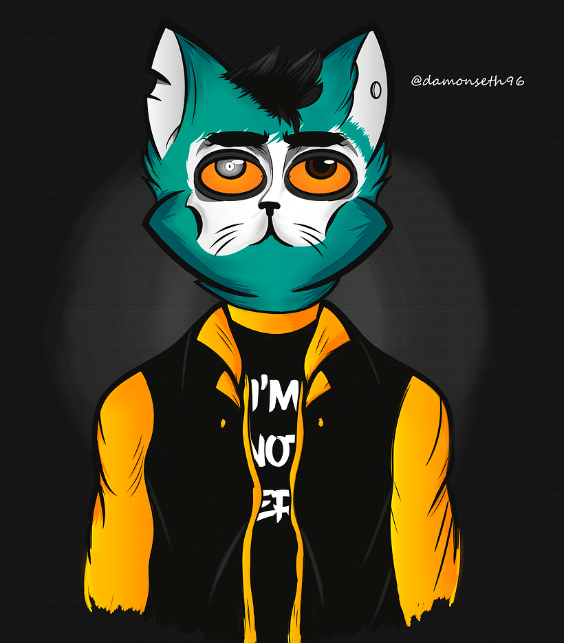 Dibujo personal de un personaje de mi autoría. 