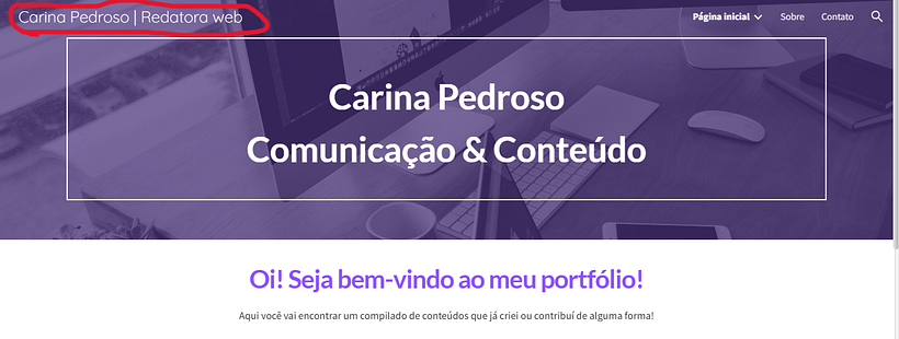 SEO para portfólio de redatora freelancer 6