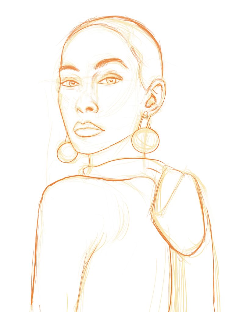 My project for course: Digital Portraits in Procreate with Graphical Elements 1