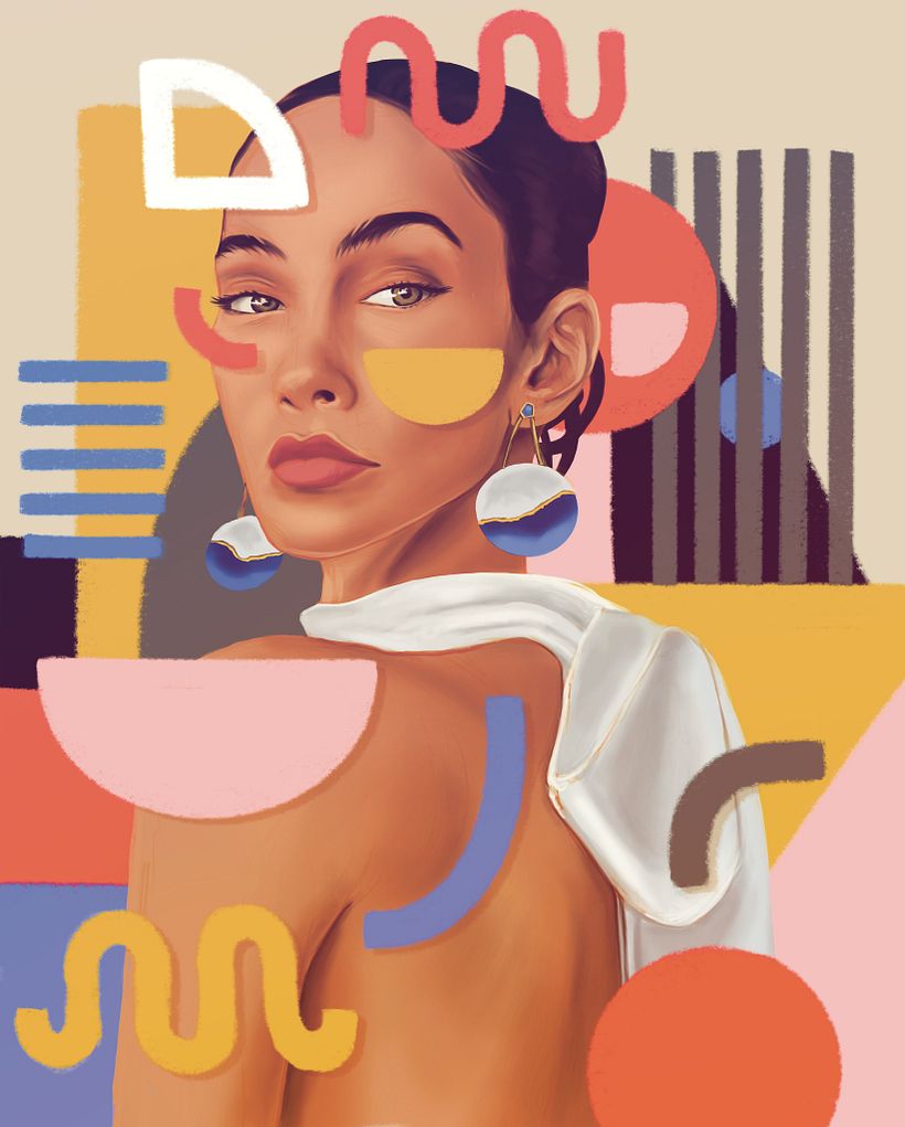 My project for course: Digital Portraits in Procreate with Graphical Elements 5