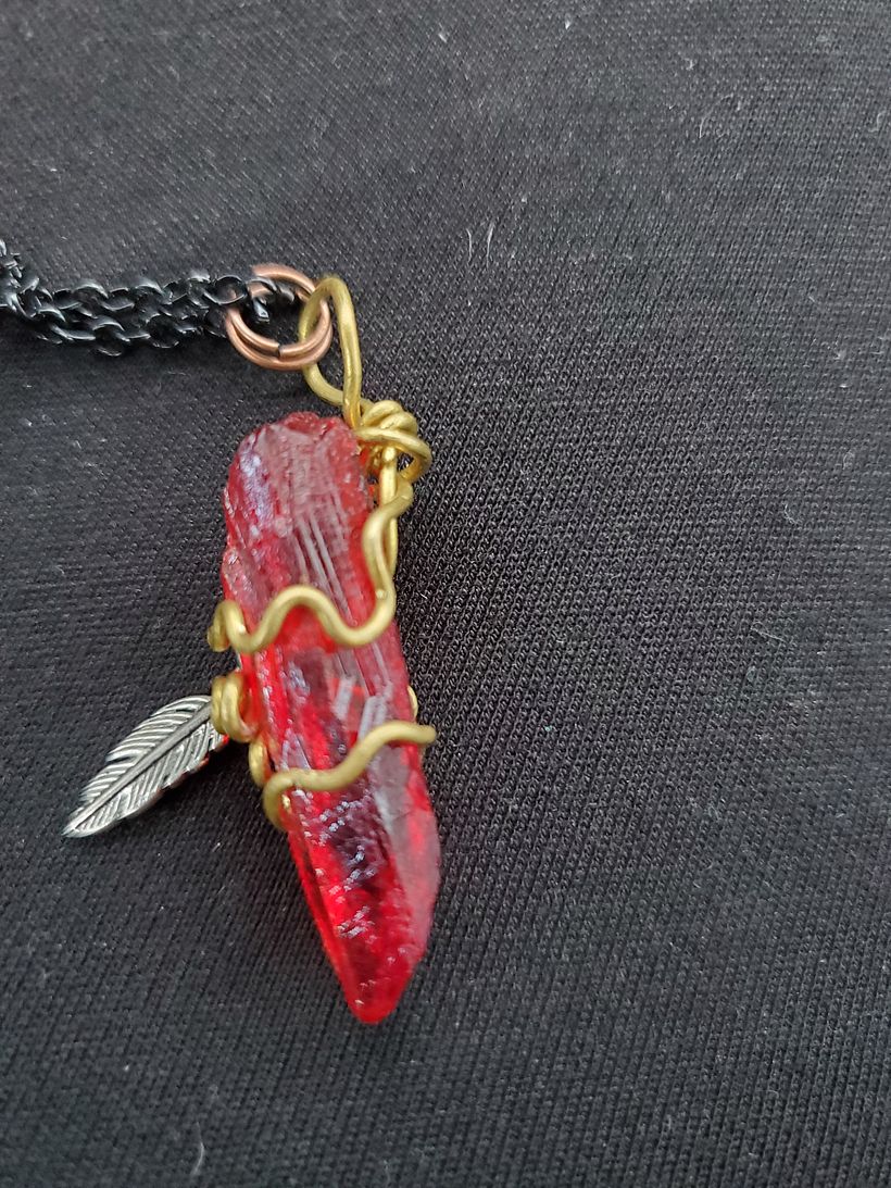 Red Crystalline Wire Wrap 2