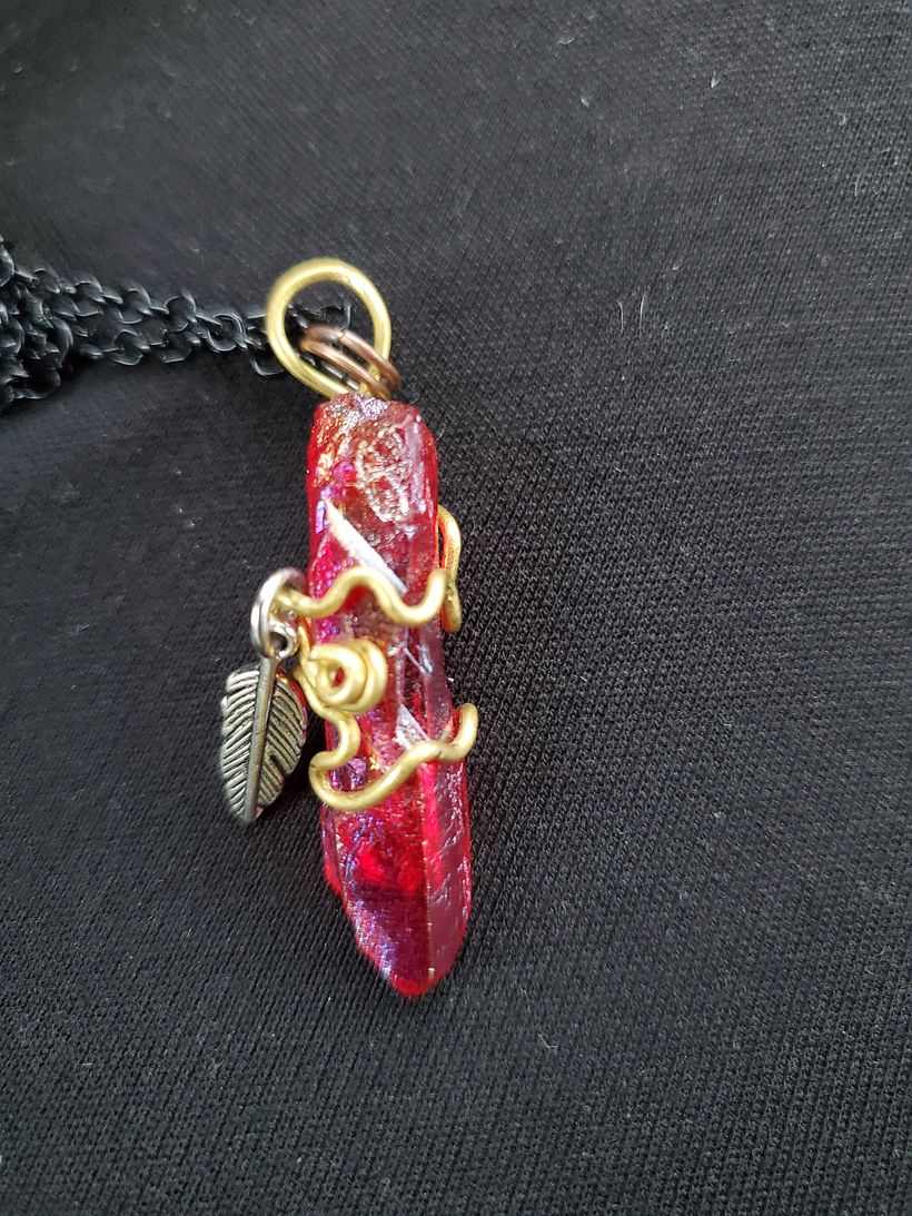 Red Crystalline Wire Wrap 3