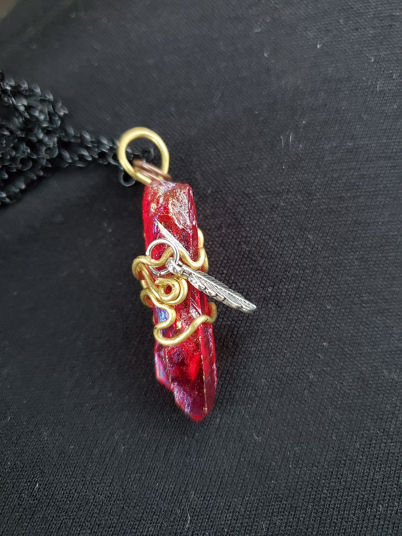 Red Crystalline Wire Wrap 4