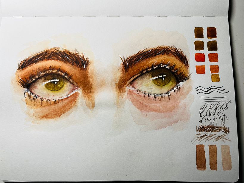Mi proyecto del curso: Dibujos con acuarela: cómo pintar ojos expresivos 6