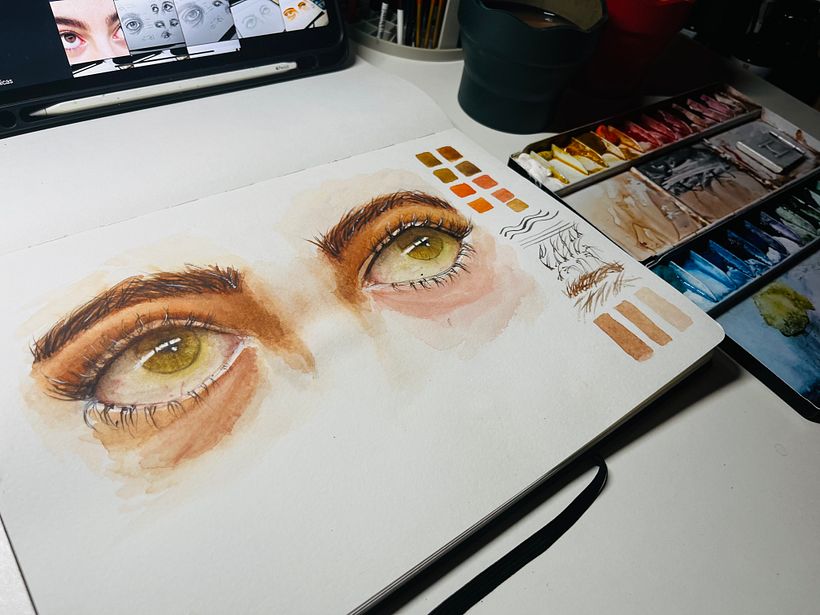 Mi proyecto del curso: Dibujos con acuarela: cómo pintar ojos expresivos 7